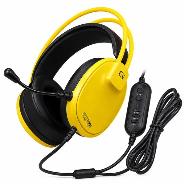 GPTX GH11 (2 Variants (Yellow & Orange)) Digital Controller & Built-In Equalizer USB Wired Gaming Headphone price in Pakistan product image