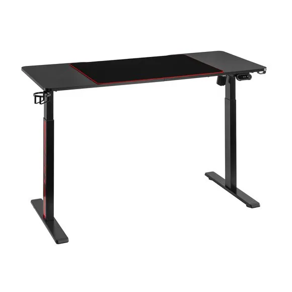 MXG MGD-01R (Matte Black) Motorized Sit-Stand RGB Gaming Desk
