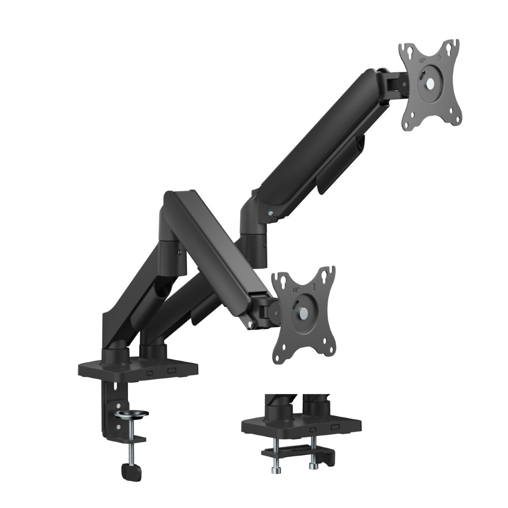 MXG EMA-24 (Black Specs) Economical Mechanical Spring Dual Monitor Arm