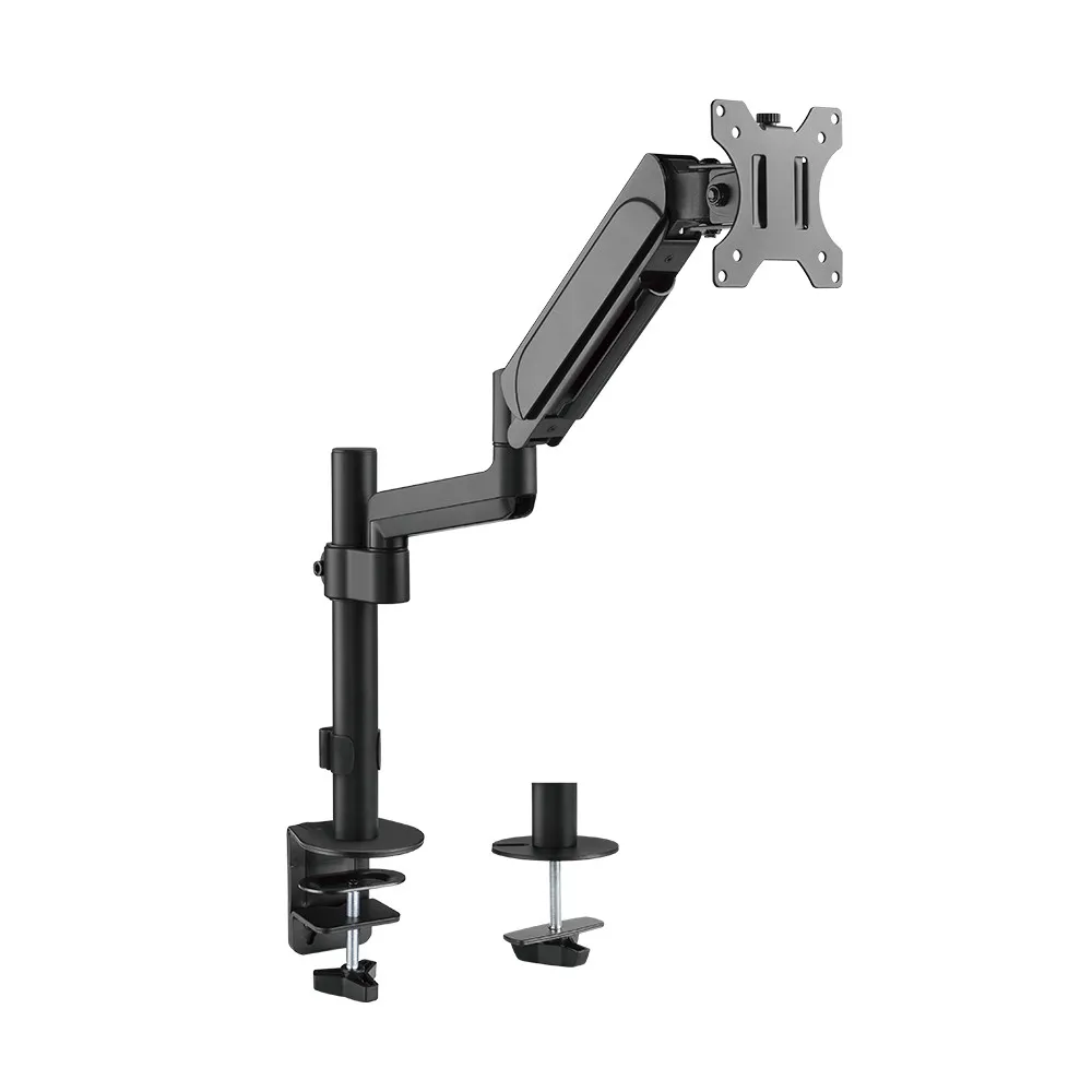 MXG PMA-12 (Black) Single Monitor Pole-Mounted Spring-Assisted Monitor Arm