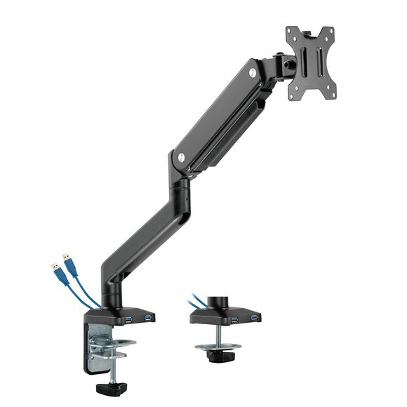 MXG BMA-12U (Matte Black) Single Premium Aluminum Monitor Arm