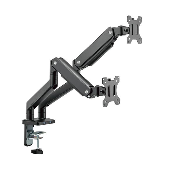 MXG BMA-24U (Matte Black) Dual Premium Aluminum Spring Monitor Arm