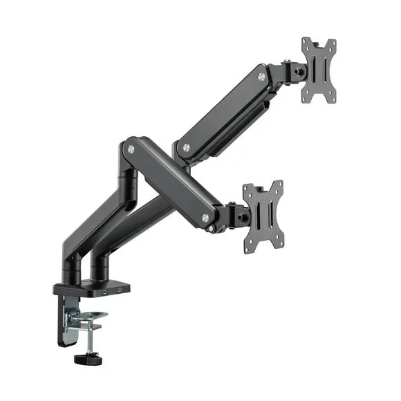 MXG BMA-24U (Matte Black) Dual Premium Aluminum Spring Monitor Arm