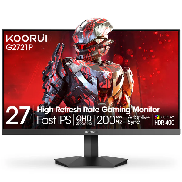 KOORUI G2721P (Black & Red) 27" QHD IPS 200Hz Gaming Monitor price in Pakistan product image