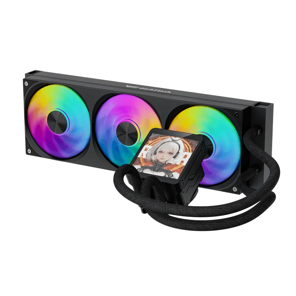 Darkflash pc gear Darkflash DV360S (Black) MAX Liquid CPU Cooler front view