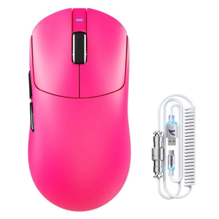 Attack Shark X8 Plus (Berry Red) Tri-mode With C06 ULTRA Cable Wireless Gaming Mouse price in Pakistan product image