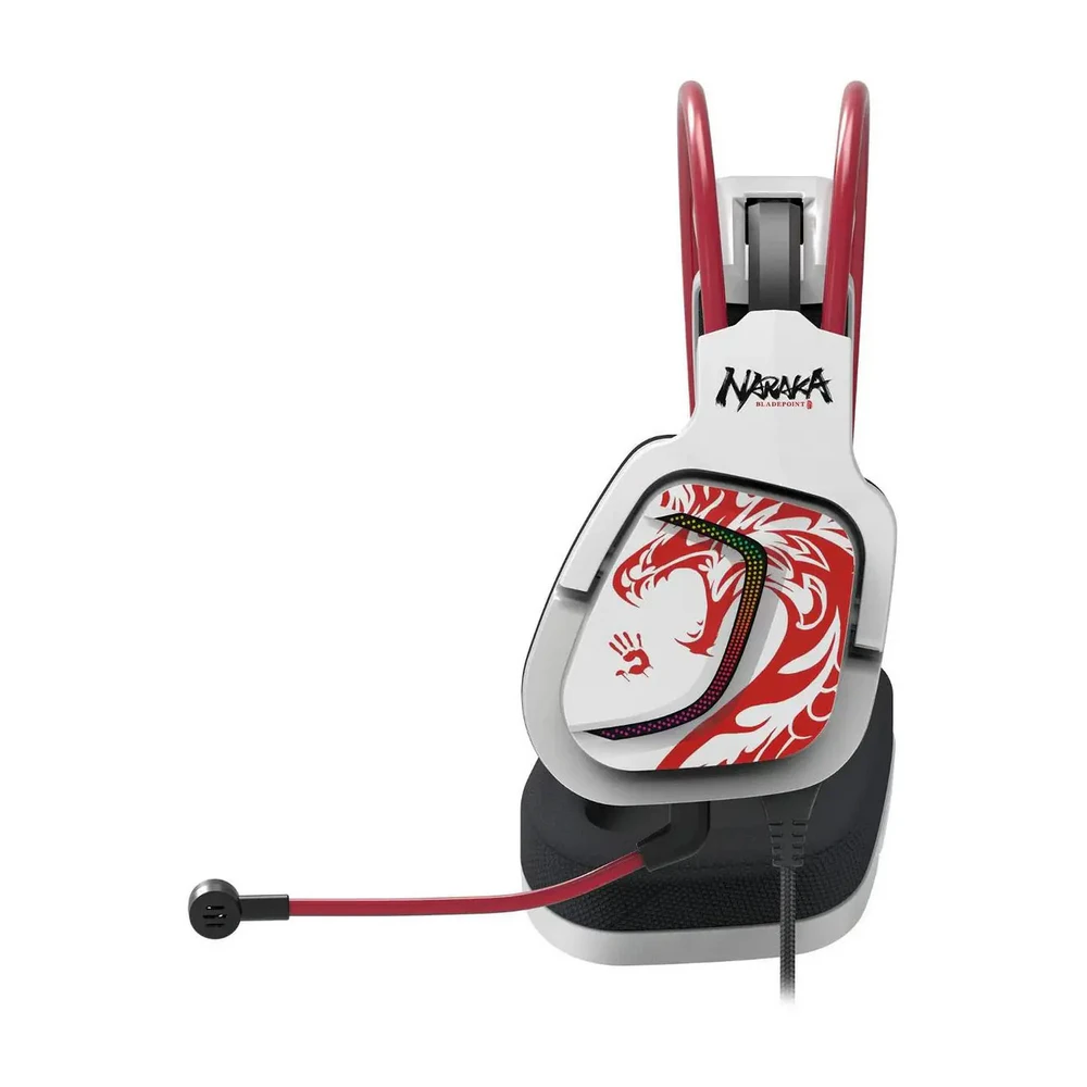 Bloody G575 (WB & Red Dragon with RGB) Naraka Edition with USB Gaming Headphone