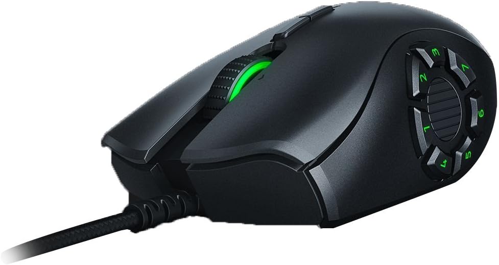 Razer pc gear Razer Naga Trinity (Black & Green) Wired Gaming Mouse - Without Box (Mix Modules) front view
