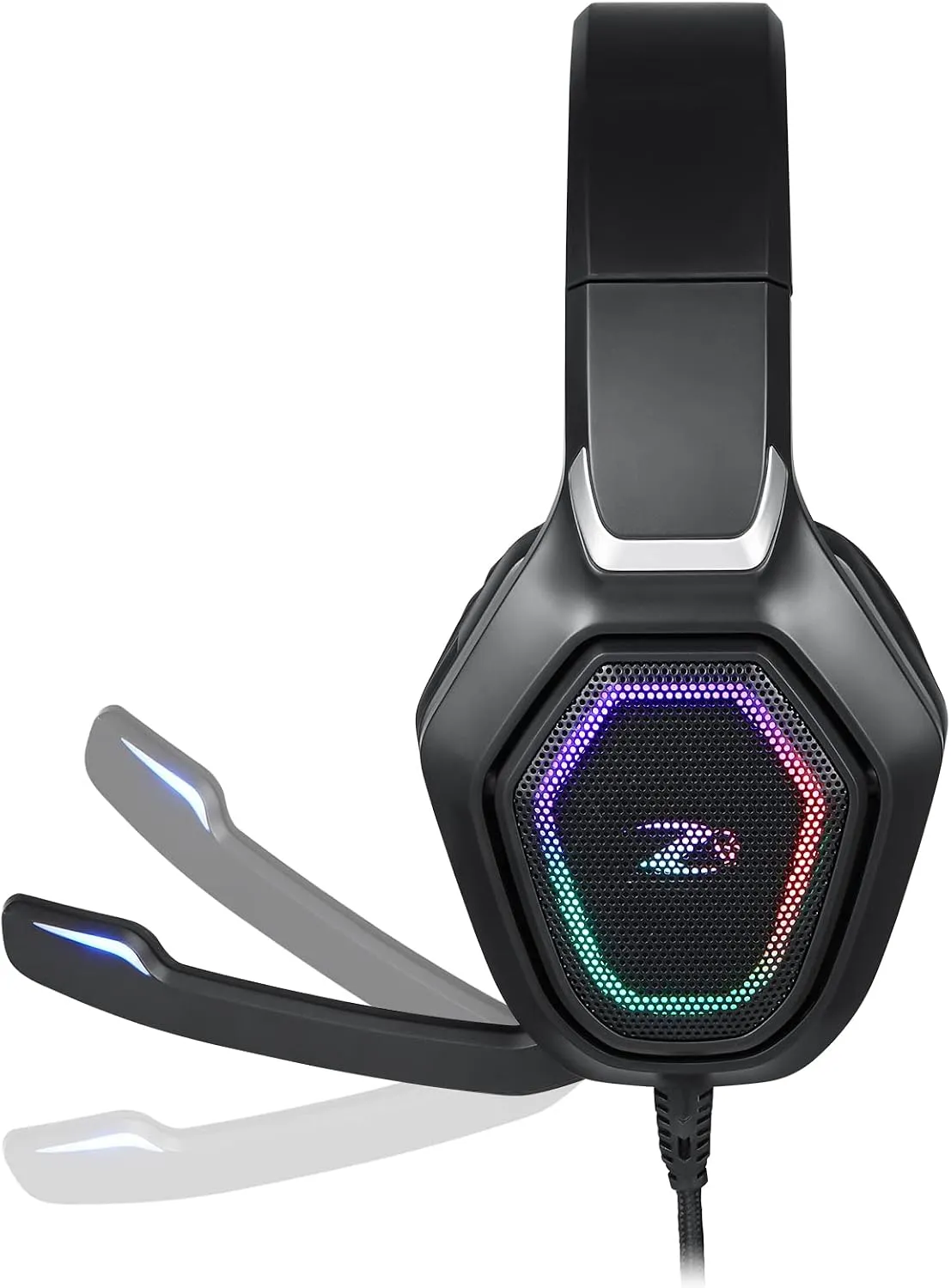Zoook Zeus (Black with RGB) Surround Sound Stereo with built in microphone Wired Gaming Headphone image 4