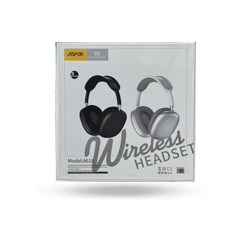 Aspor A618 (2 Variations (Black & White)) Wireless Bluetooth Headphone price in Pakistan product image