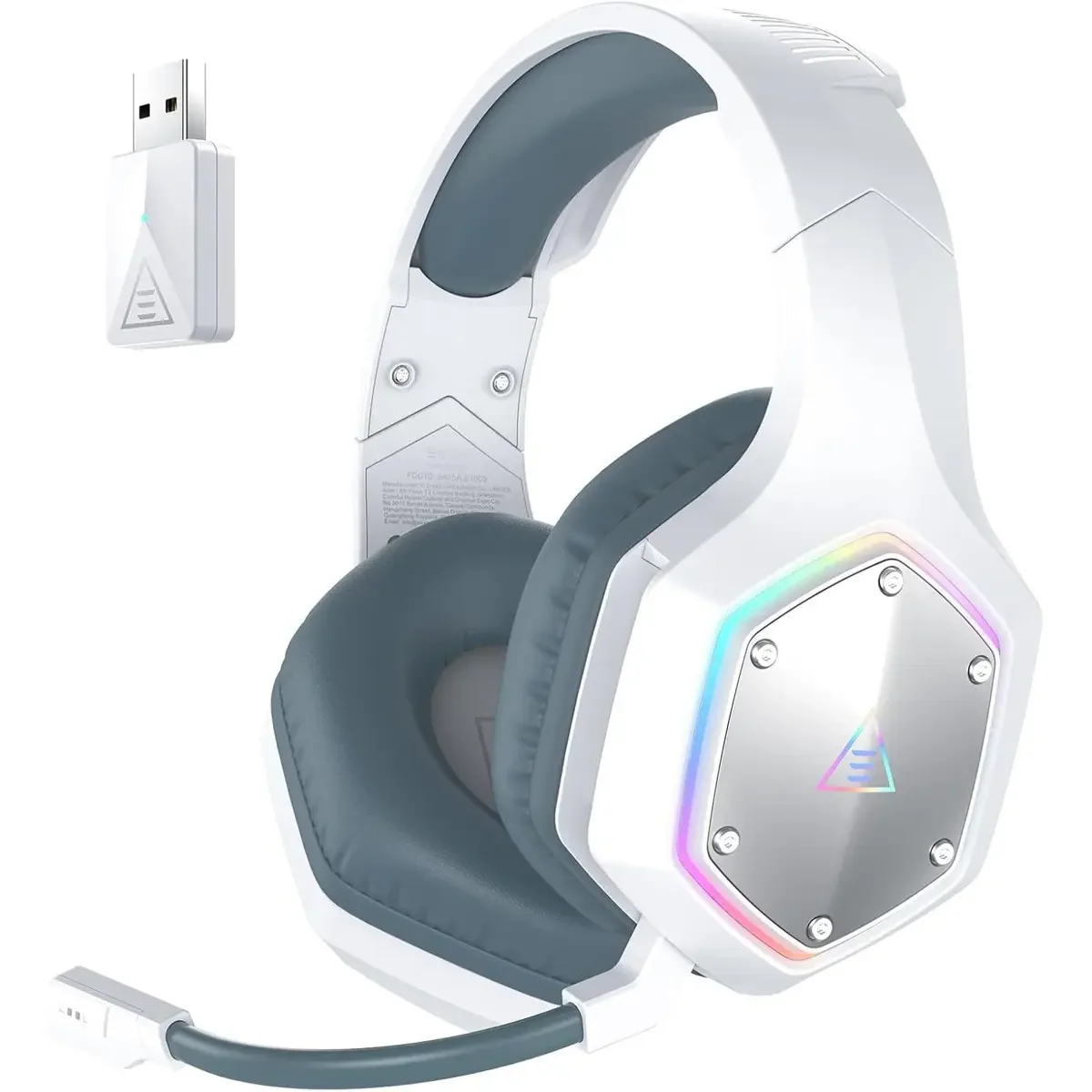 Eksa E1000 WT (White) 2.4GHz & 36-Hour Battery Wireless Gaming Headphone price in Pakistan product image