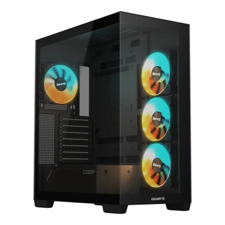 GIGABYTE C500 (Black) Panoramic SteaICE Mid Tower Gaming PC Case price in Pakistan product image