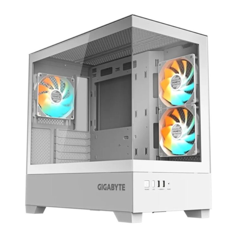 GIGABYTE C201 (White) Panoramic Mid Tower Gaming PC Case image 4