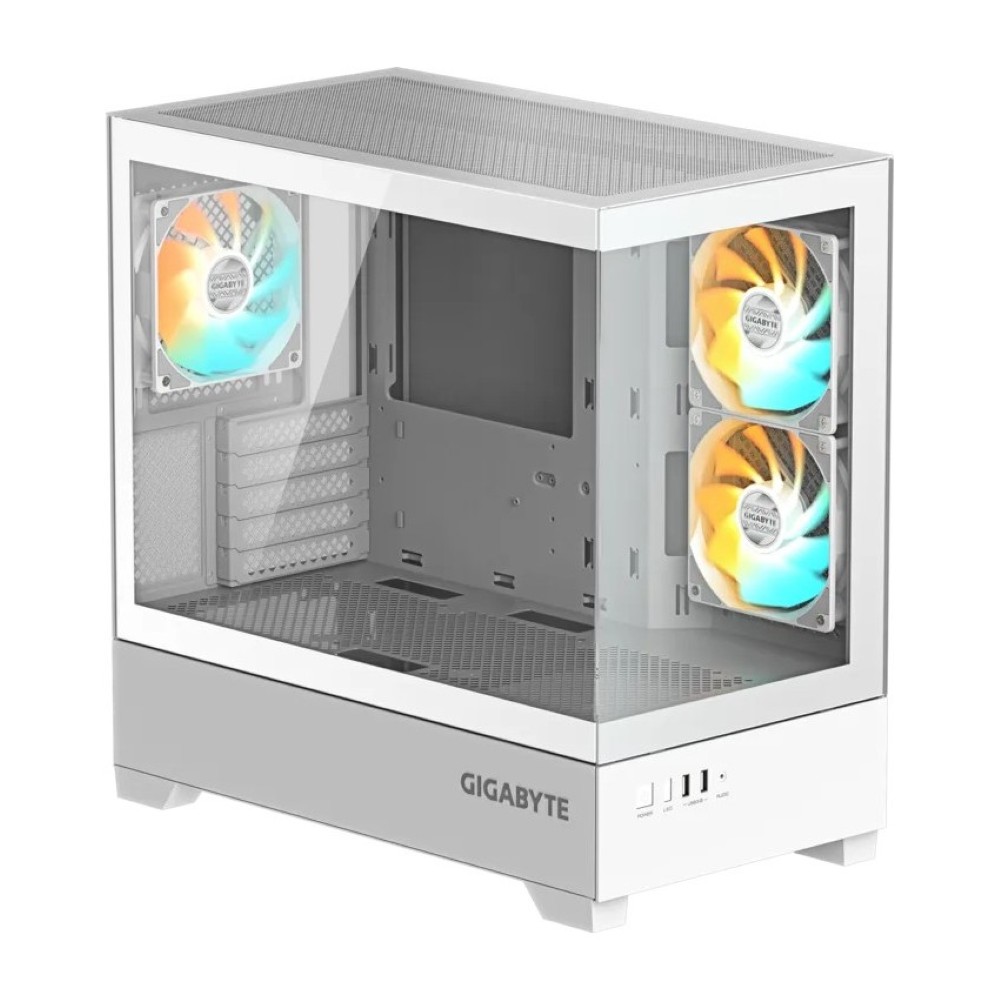 GIGABYTE C201 (White) Panoramic Mid Tower Gaming PC Case price in Pakistan product image