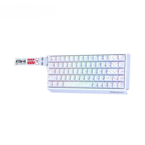 Fantech pc gear Fantech ATOM HE68 Pro (White Contour) Wireless Magnetic Gaming Keyboard front view