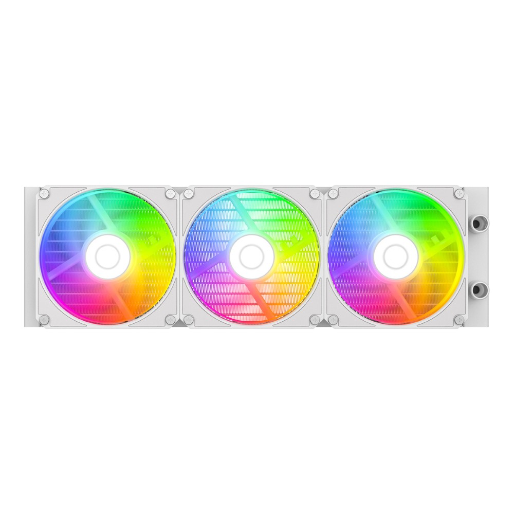 ID-Cooling pc gear ID-Cooling SL360 V2 (White) Space LCD 360mm AIO CPU Cooler front view