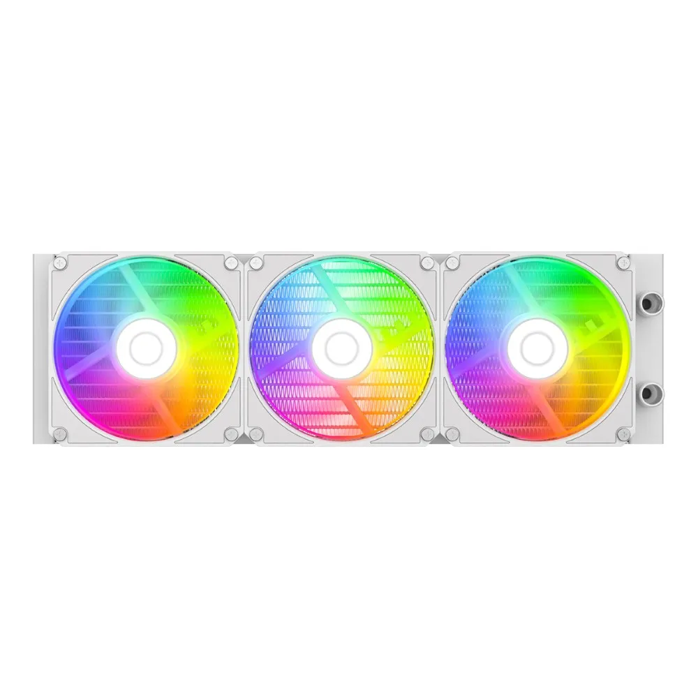 ID-Cooling pc gear ID-Cooling SL360 V2 (White) Space LCD 360mm AIO CPU Cooler front view