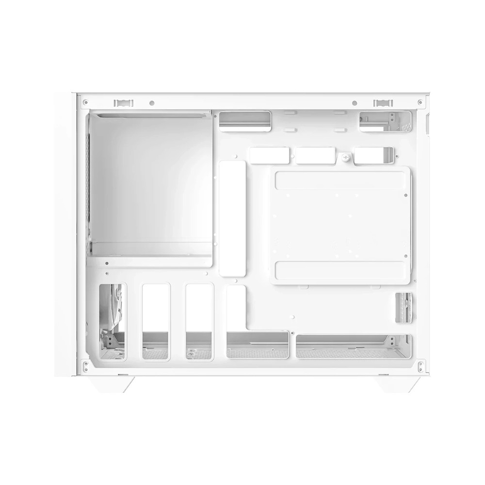 ID-Cooling pc gear ID-Cooling FLOW 500 AIR (White) Micro-ATX Mini Tower PC Case front view