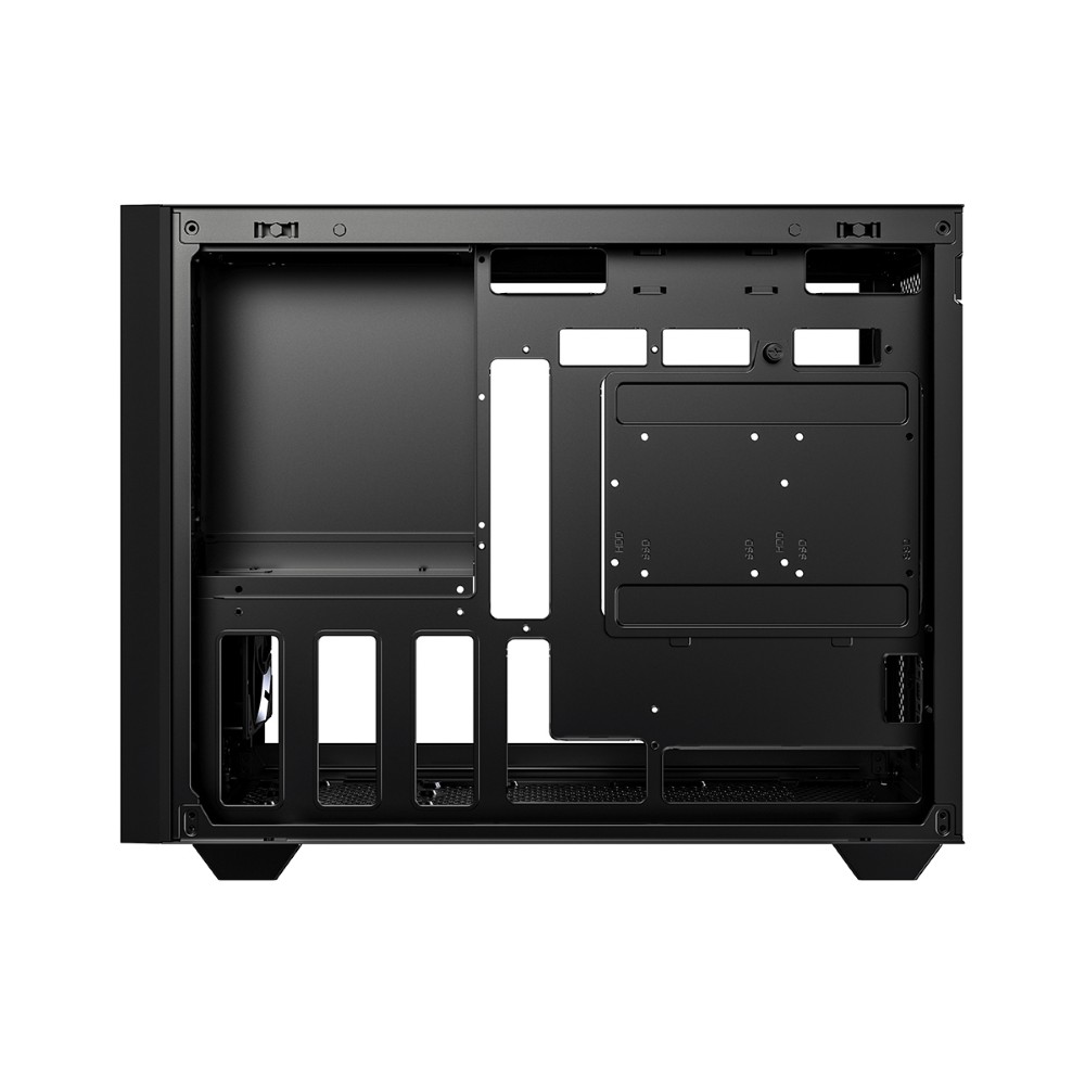ID-Cooling pc gear ID-Cooling FLOW 500 AIR (Black) Micro-ATX Mini Tower PC Case front view
