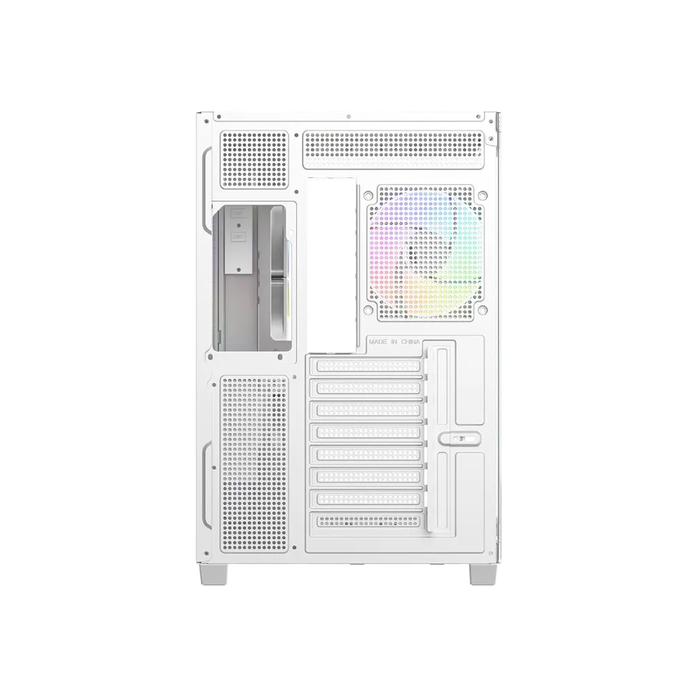 ID-Cooling VIEW 510 (White) Tempered Glass ARGB ATX Mid Tower PC Case image 4