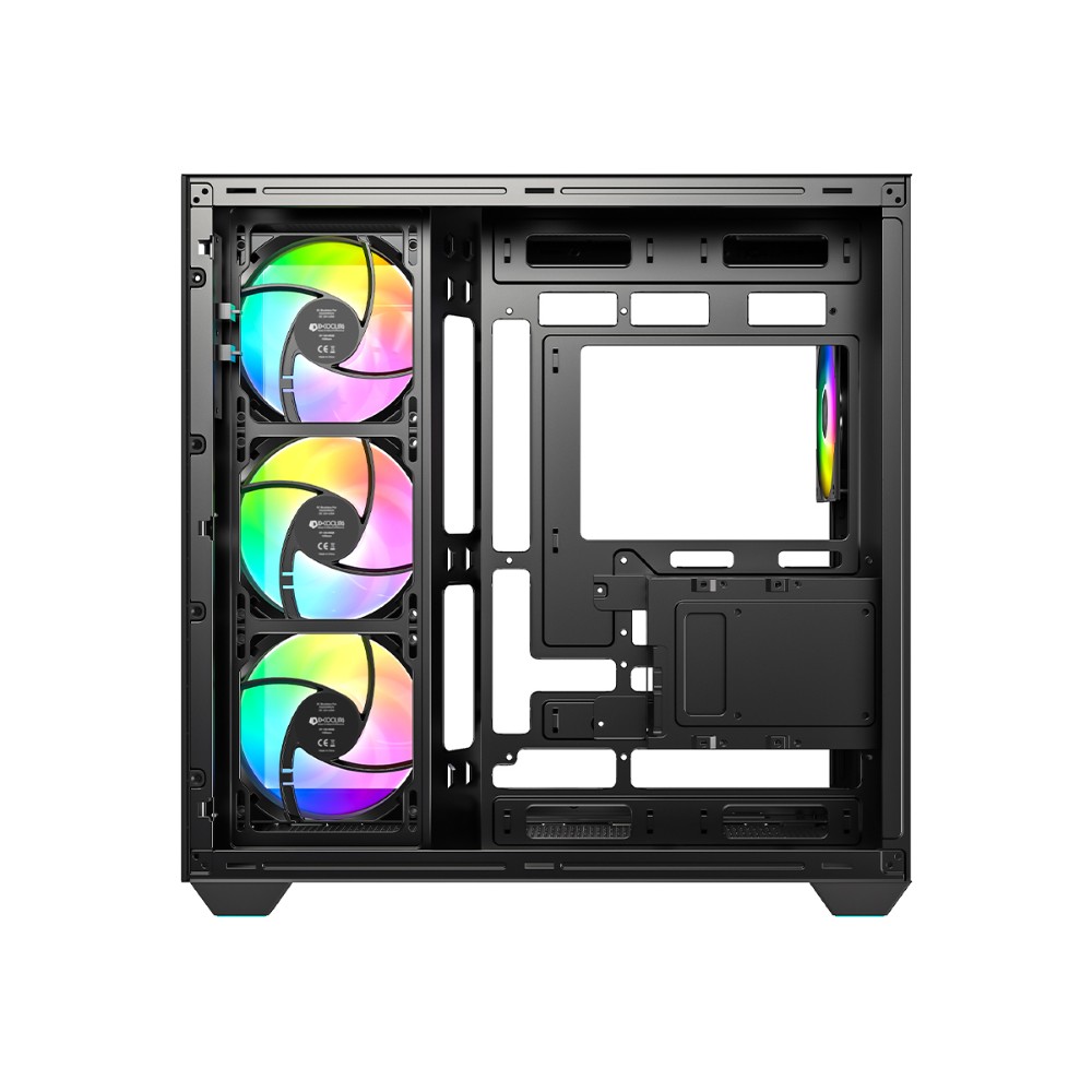 ID-Cooling VIEW 510 (Black) Tempered Glass ARGB ATX Mid Tower PC Case image 4