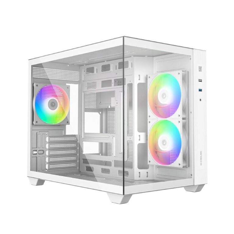 ID-Cooling VIEW 500 (White) Panoramic Tempered Glass ARGB Micro-ATX Gaming PC Case price in Pakistan product image