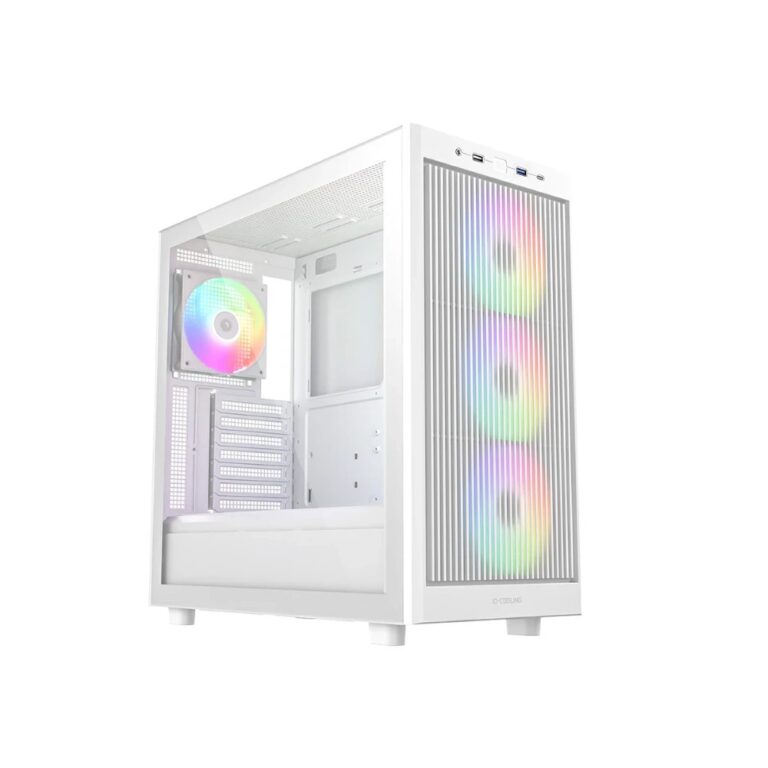 ID-Cooling WARE 510 (White) Tempered Glass ATX ARGB Mid Tower Gaming PC Case price in Pakistan product image