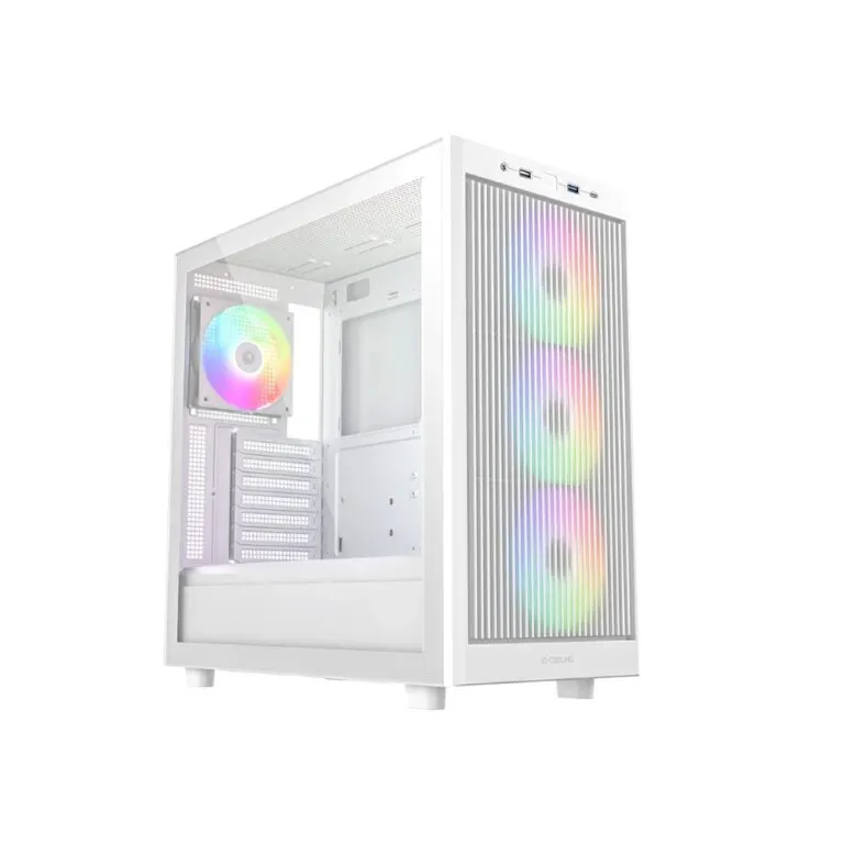 ID-Cooling WARE 510 (White) Tempered Glass ATX ARGB Mid Tower Gaming PC Case