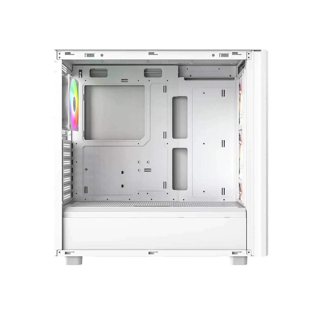 ID-Cooling pc gear ID-Cooling WARE 510 (White) Tempered Glass ATX ARGB Mid Tower Gaming PC Case front view
