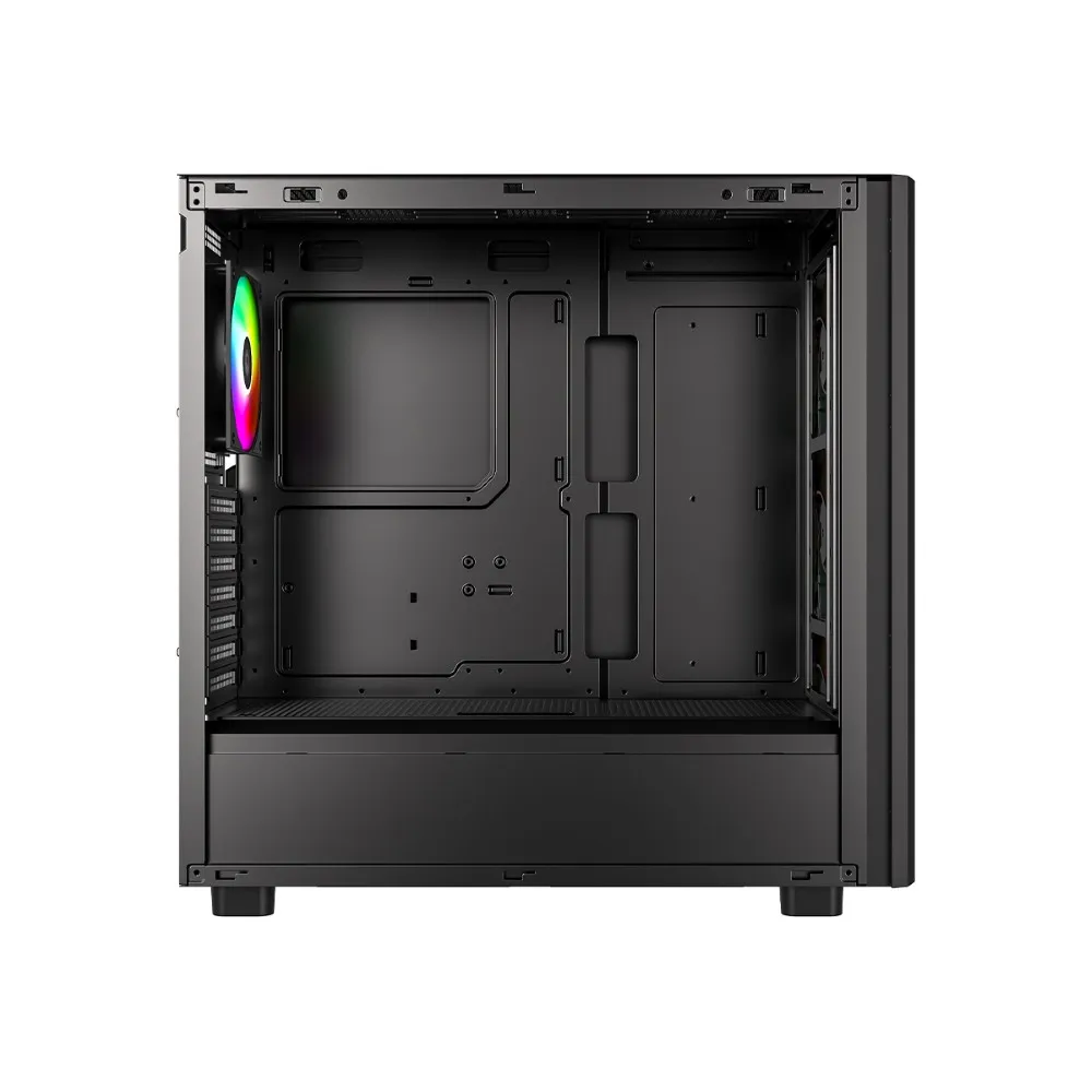ID-Cooling pc gear ID-Cooling WARE 510 (Black) Tempered Glass ATX ARGB Mid Tower Gaming PC Case front view