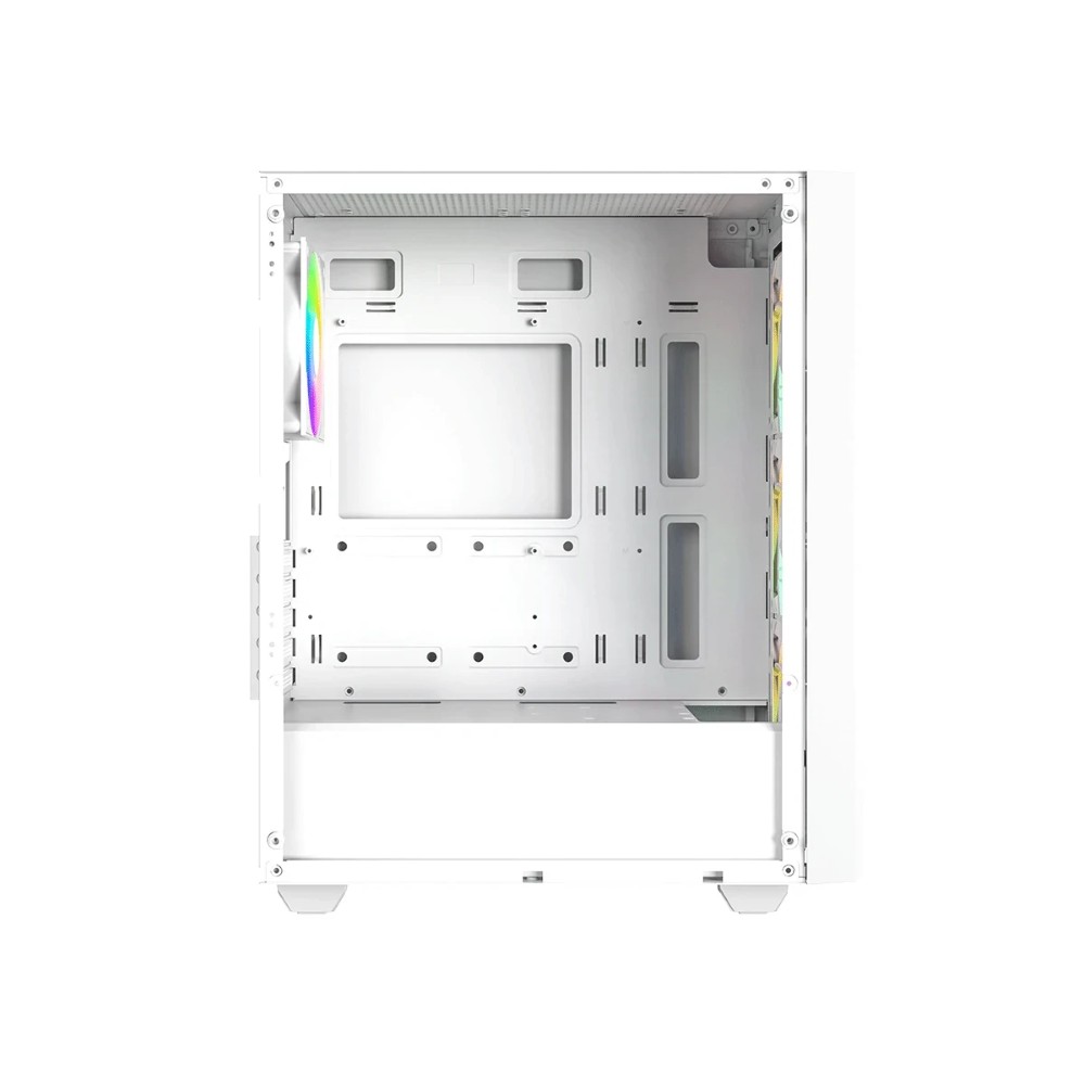 ID-Cooling pc gear ID-Cooling WARE 310 (White) Tempered Glass ATX ARGB Mid Tower Gaming PC Case front view