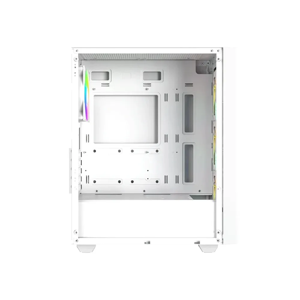 ID-Cooling pc gear ID-Cooling WARE 310 (White) Tempered Glass ATX ARGB Mid Tower Gaming PC Case front view