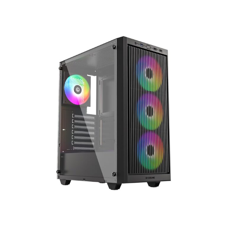 ID-Cooling WARE 310 (Black) Tempered Glass ATX ARGB Mid Tower Gaming PC Case price in Pakistan product image