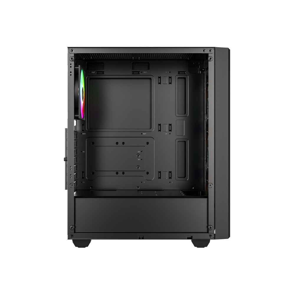 ID-Cooling pc gear ID-Cooling WARE 310 (Black) Tempered Glass ATX ARGB Mid Tower Gaming PC Case front view