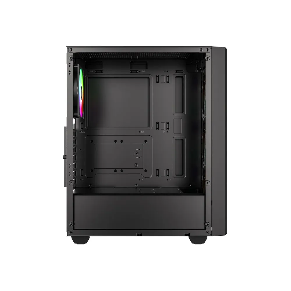 ID-Cooling pc gear ID-Cooling WARE 310 (Black) Tempered Glass ATX ARGB Mid Tower Gaming PC Case front view