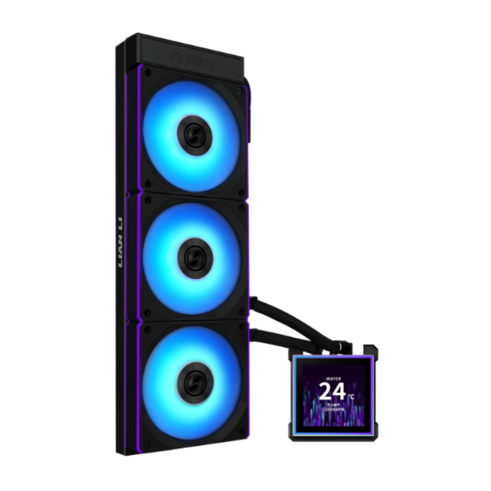 LIAN LI HydroShift II LCD-S 360 (Black) 3.4" IPS LCD & 360mm Radiator AIO Liquid CPU Cooler price in Pakistan product image