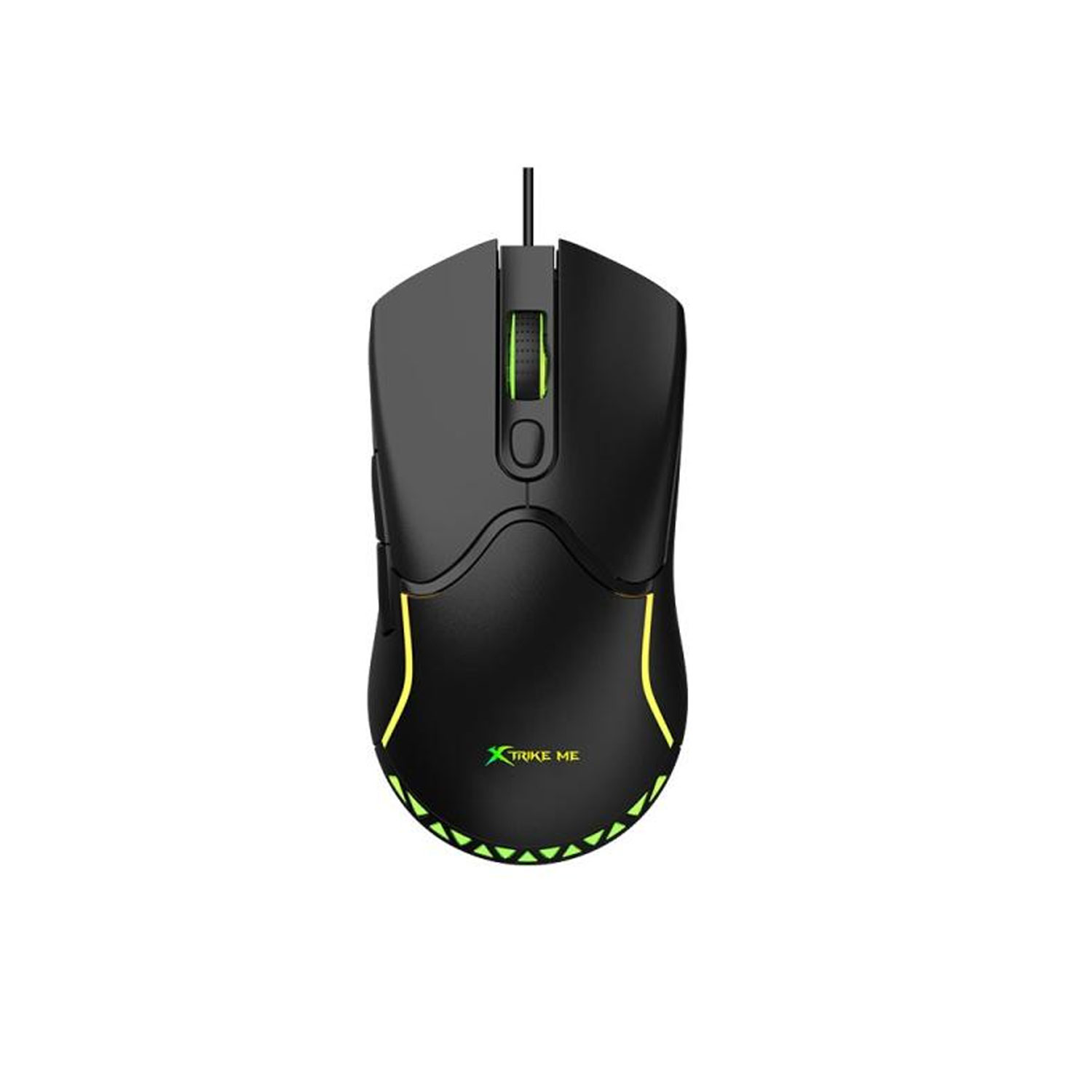Xtrike Me pc gear Xtrike Me GM-217 (Black with RGB) USB Wired Gaming Mouse front view