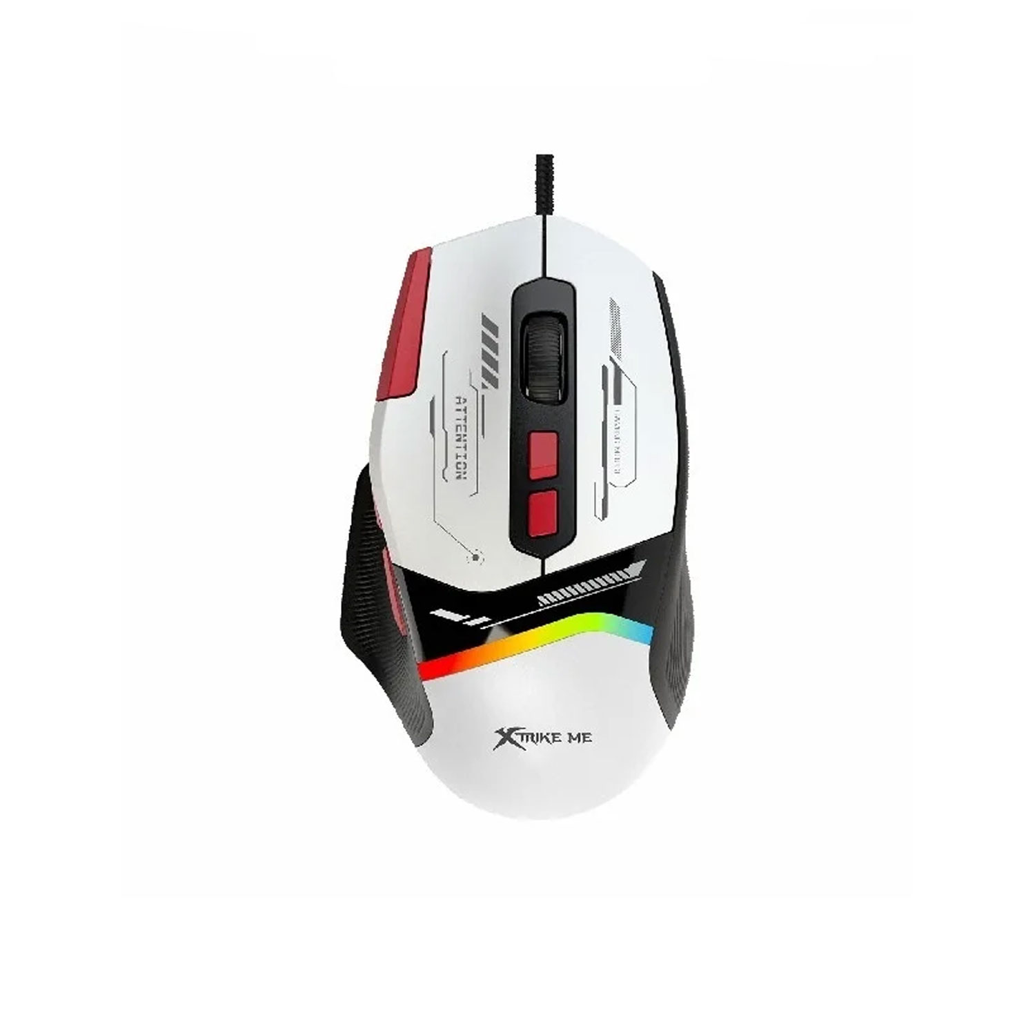 Xtrike Me GM-323 (White & Black with RGB) Wired Gaming Mouse