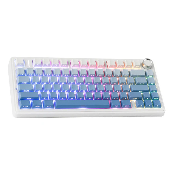 AULA F75 Pro (White & Gradient Blue-RGB) 75% Mechanical Gasket Keyboard