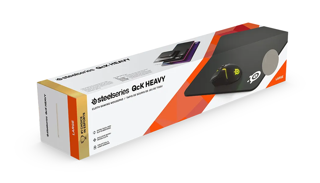 SteelSeries QCK (Black) Heavy Gaming Mousepad