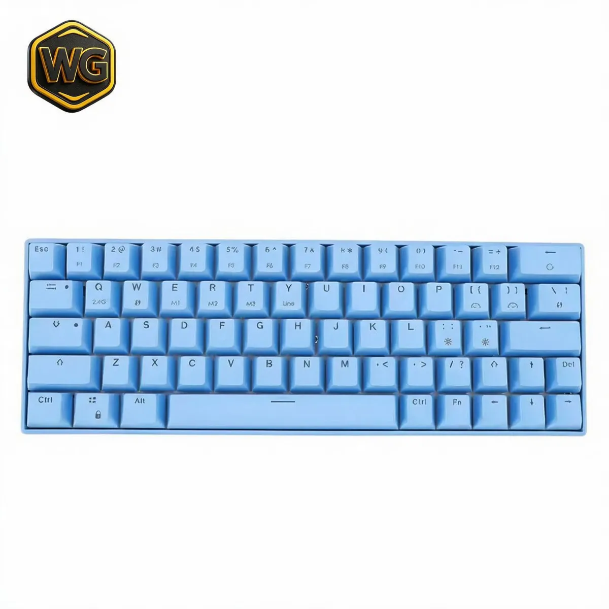 READSON WL 61 (Sky Blue with RGB) 61-Key 60% Tri-Mode with Dual Connectivity Keyboard