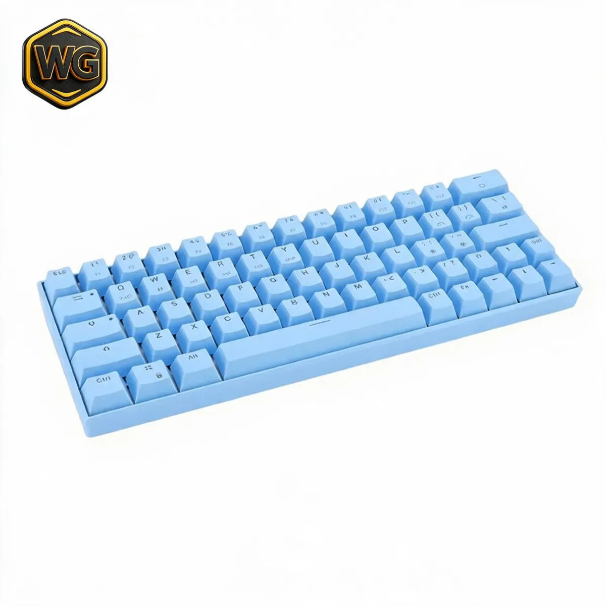 READSON WL 61 (Sky Blue with RGB) 61-Key 60% Tri-Mode with Dual Connectivity Keyboard