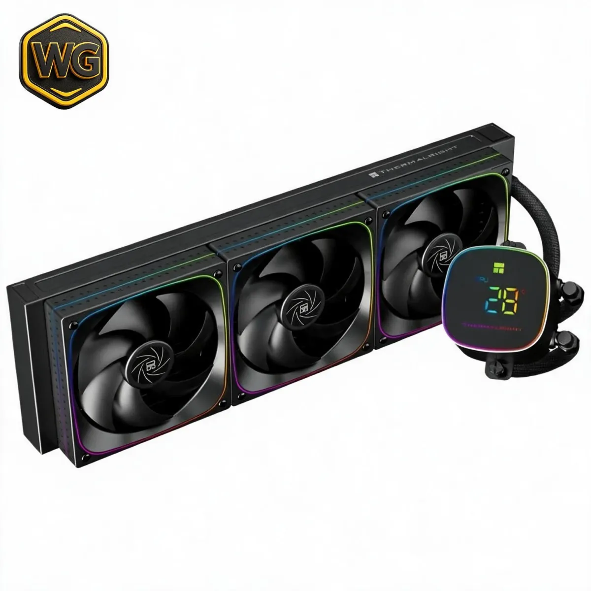 Buy Thermalright Frozen Horizon 360 Digital (Black with ARGB) Digital Display AIO CPU Liquid Cooler online in Pakistan at WaddaGamer