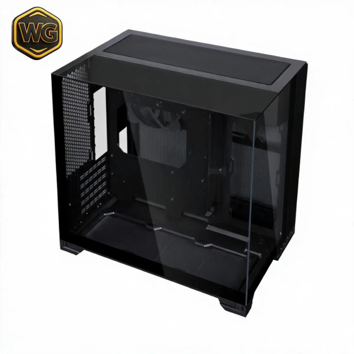 LIAN LI O11 VISION-M (Black) Dual-Chamber Tempered Glass Micro-ATX PC Case image 4