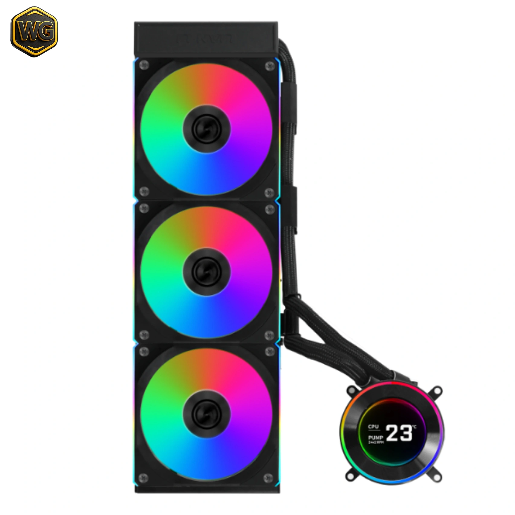 LIAN LI HydroShift II LCD-C 360CL (Black with ARGB) 360mm AIO Liquid CPU Cooler