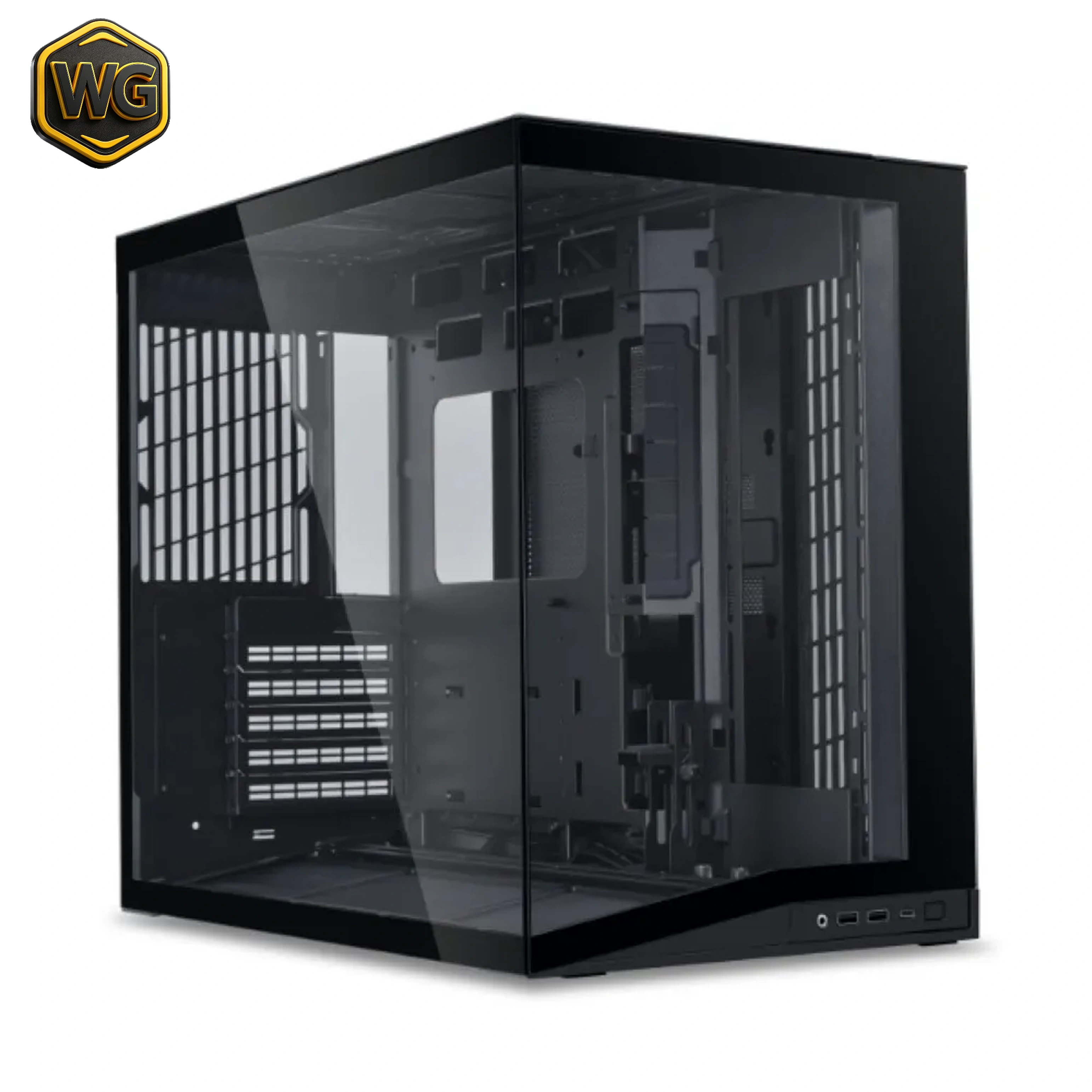 LIAN LI pc gear LIAN LI O11 Dynamic Mini V2-B Gaming Computer Case front view