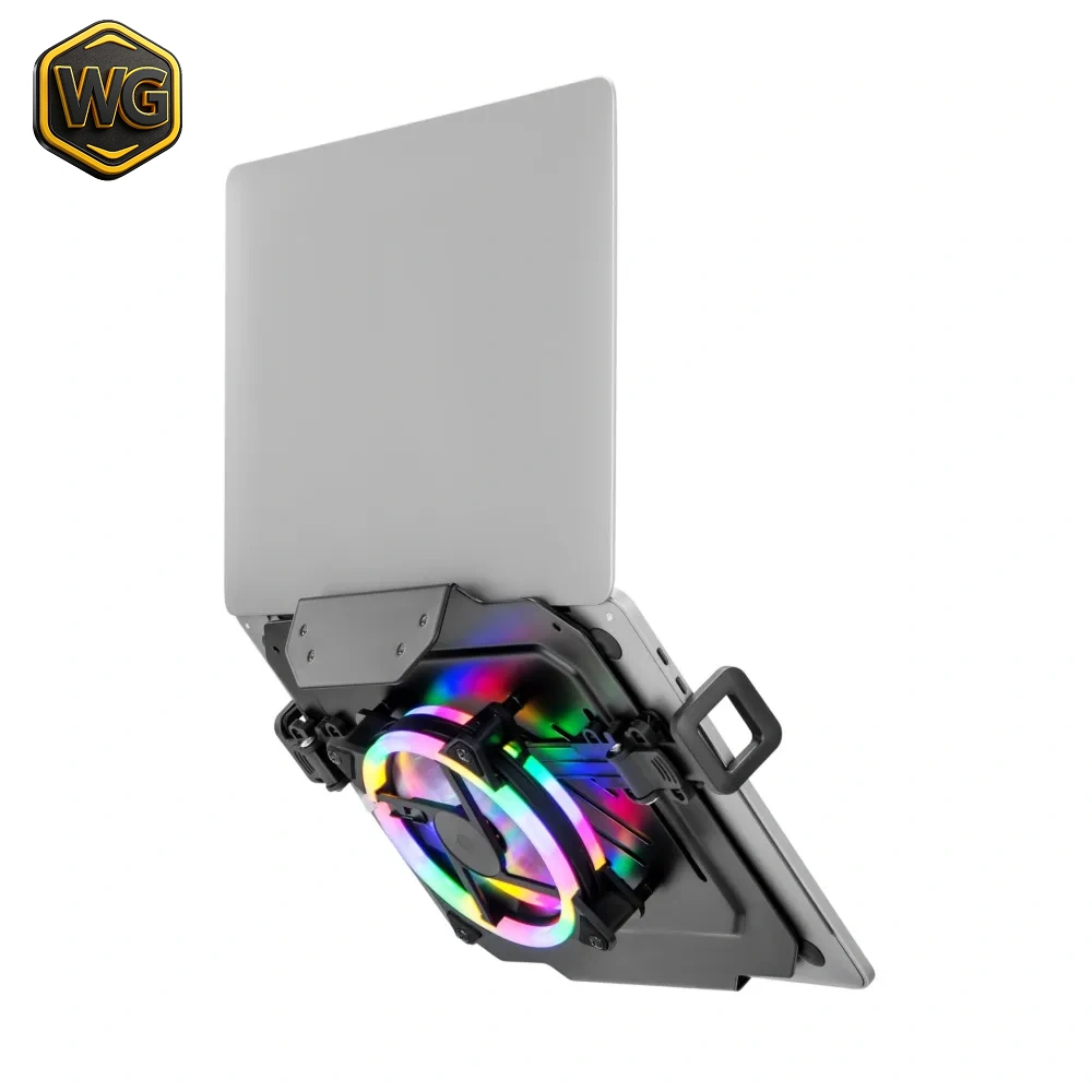 MXG LH-01R (Black)Universal Laptop Holder for Monitor Arms with RGB Cooling Fan image 4