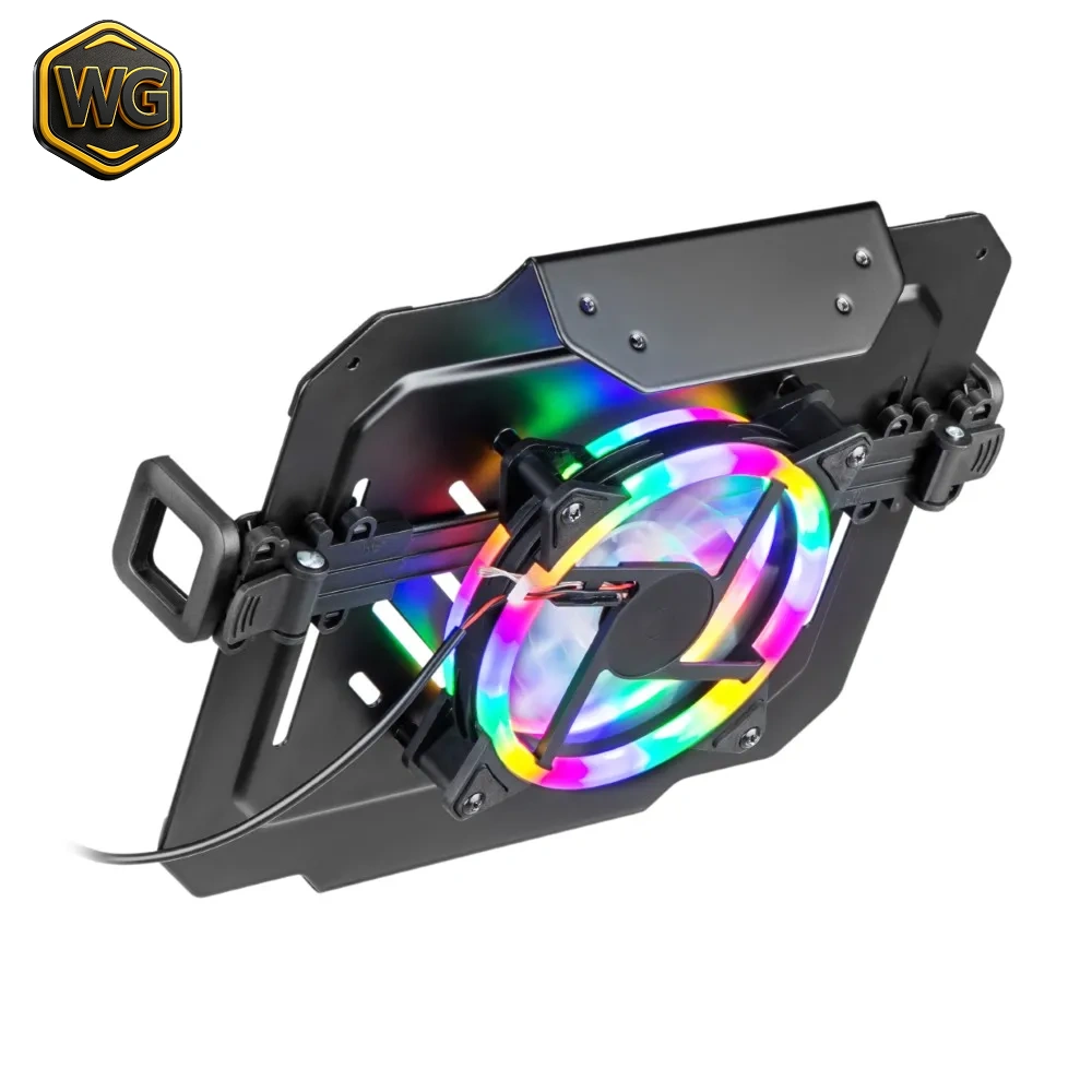 Buy MXG LH-01R (Black)Universal Laptop Holder for Monitor Arms with RGB Cooling Fan online in Pakistan at WaddaGamer