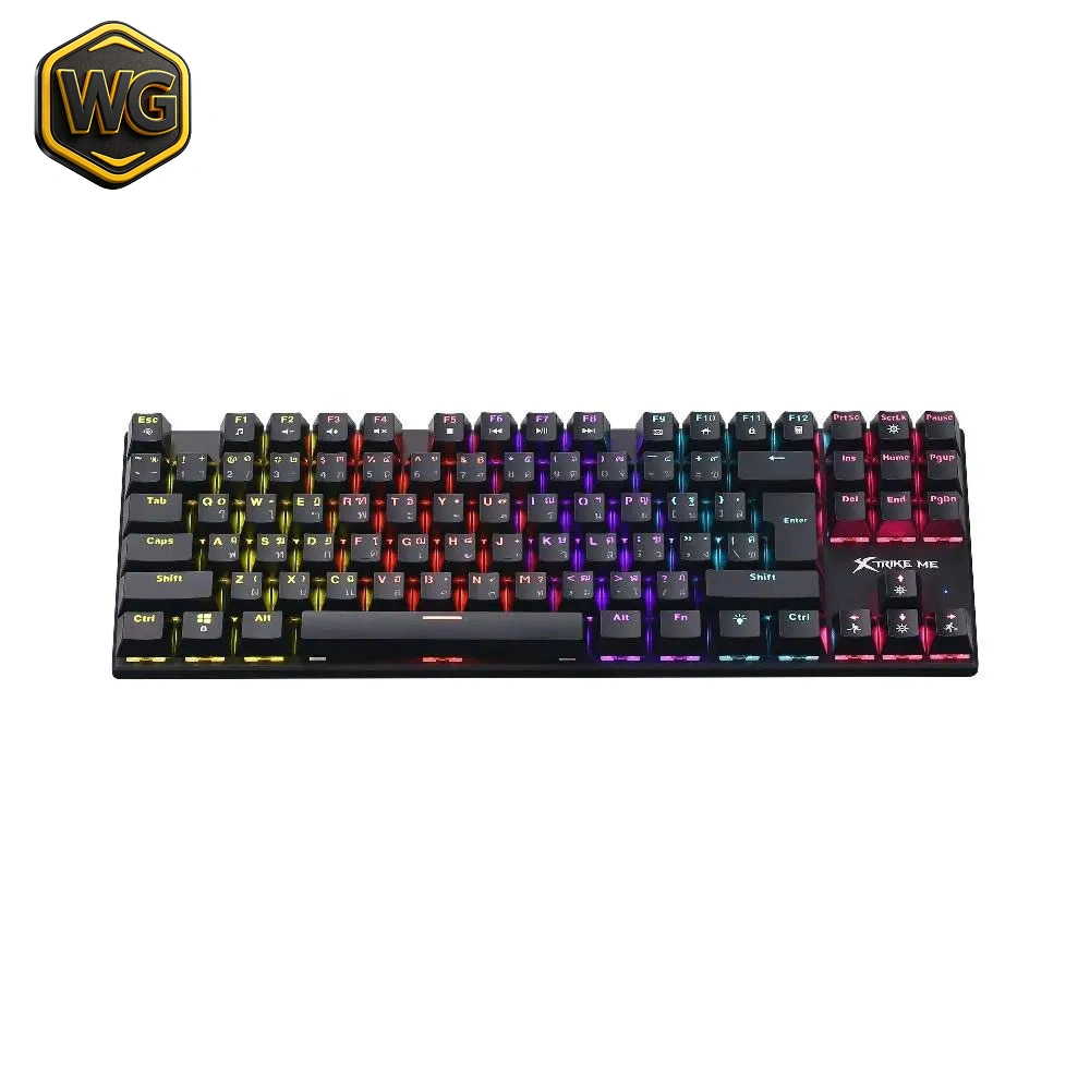 Buy Xtrike Me GK-989 (Black with  Rainbow RGB Backlight) USB Wired Gaming Keyboard online in Pakistan at WaddaGamer