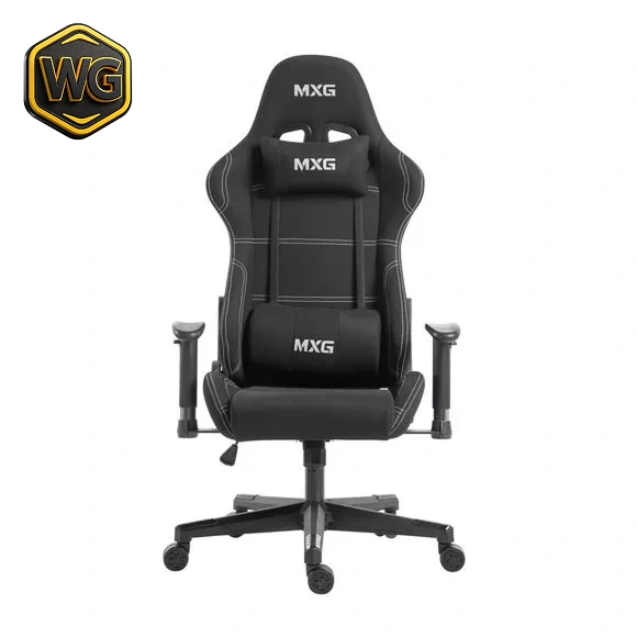 MXG FGC-01 (Black) Upholstered Fabric Ergonomic Gaming Chair